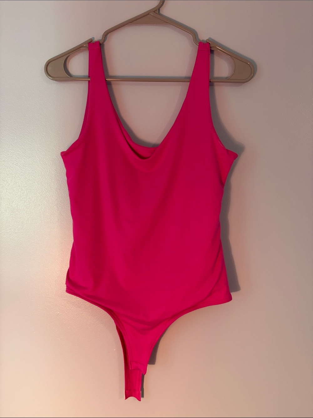 Bright Pink Tank Top Bodysuit